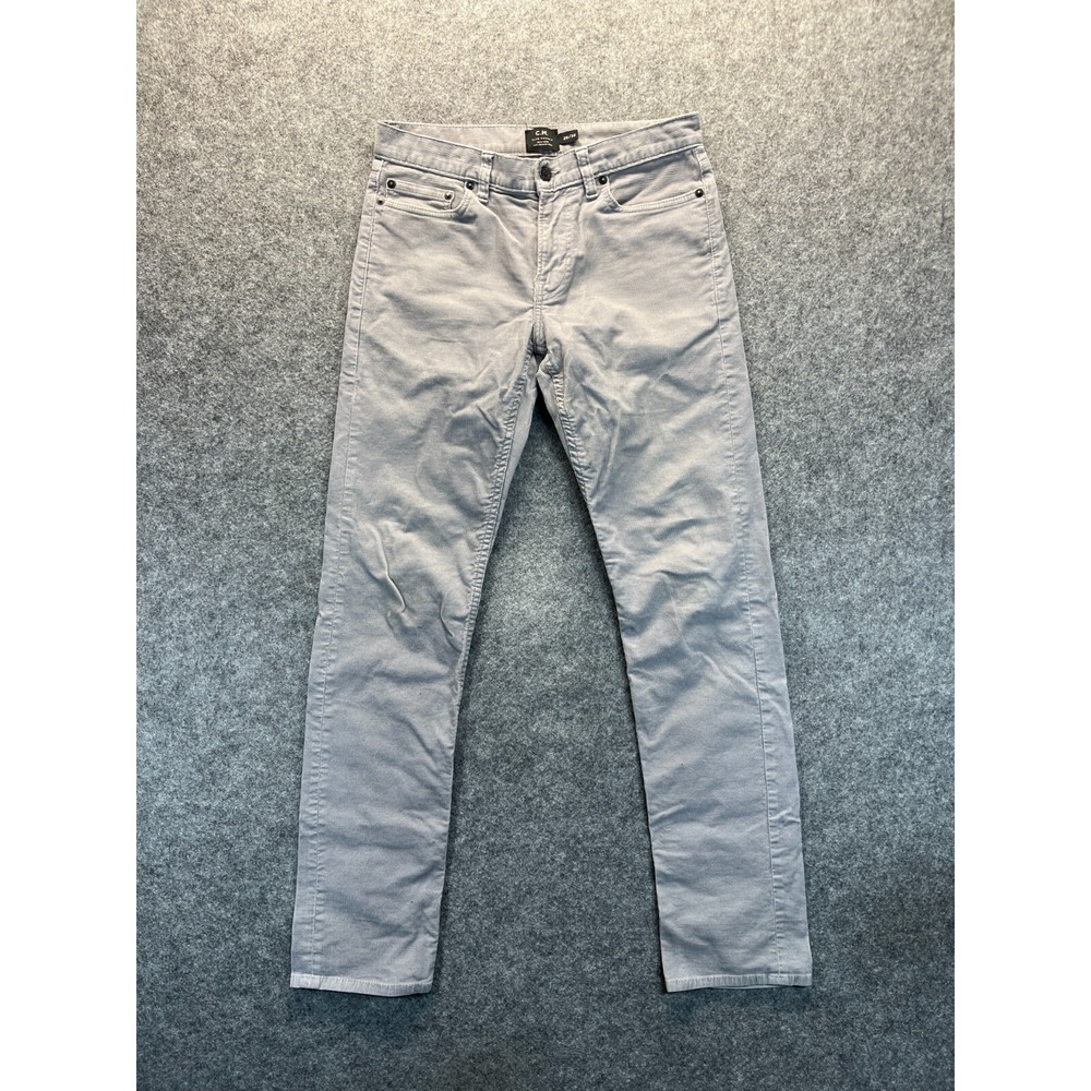 Club Monaco Men's 28x32 Gray‎ Corduroy Slim Straight Pants